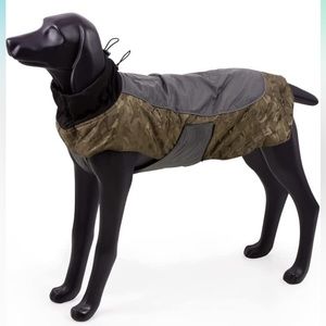 BlackDoggy dog jacket, fleece lining, waterproof, adjustable neck and body